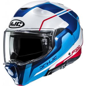Cască de motocicletă pliabilă HJC F100 Astra MC21 alb-albastru-roșu