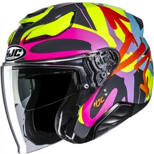 Cască de motocicletă deschisă HJC F31 Sora MC38, culoare neagră