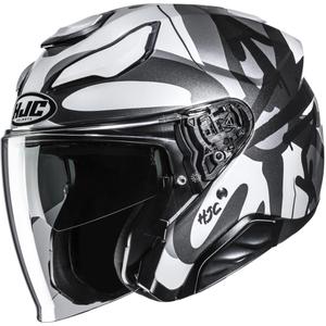 Cască de motocicletă deschisă HJC F31 Sora MC5 negru-gri-alb