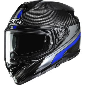 Cască integrală pentru motocicletă HJC F72 Carbon Eos MC2 negru-albastru