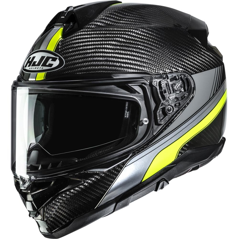 Cască integrală pentru motocicletă HJC F72 Carbon Eos MC3H negru-galben fluo