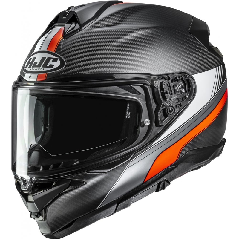 Cască integrală pentru motocicletă HJC F72 Carbon Eos MC6HSF negru-portocaliu