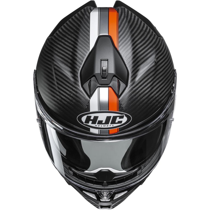 Cască integrală pentru motocicletă HJC F72 Carbon Eos MC6HSF negru-portocaliu