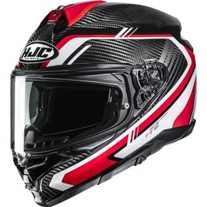Cască integrală pentru motocicletă HJC F72 Carbon Kairo MC1 negru-alb-roșu