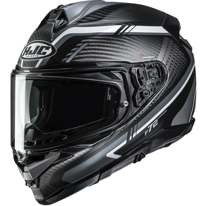 Cască integrală pentru motocicletă HJC F72 Carbon Kairo MC5SF negru-gri-alb