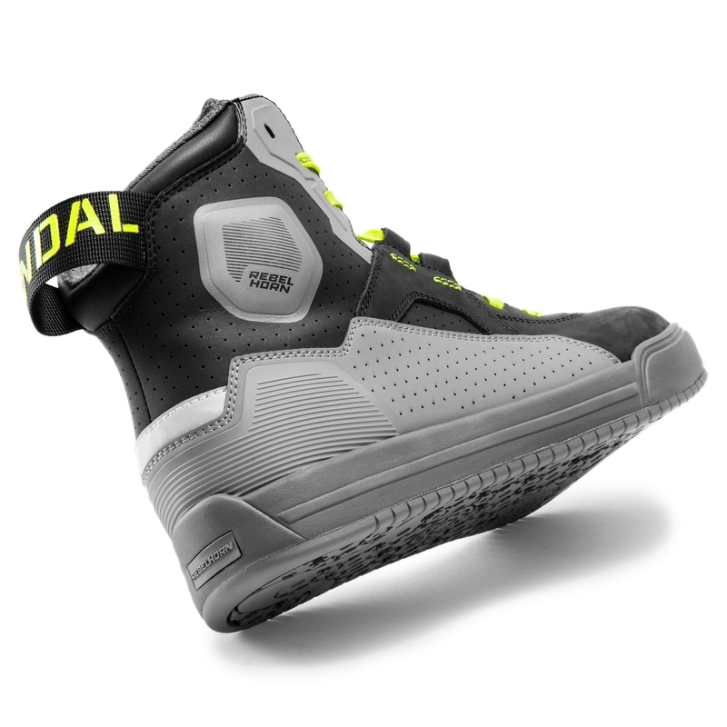 Ghete motociclete Rebelhorn Vandal II negru-gri-galben fluo