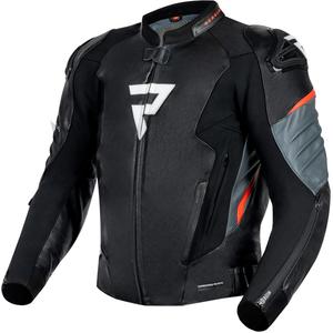Rebelhorn Veloce Negru-Fluo Red Jacheta de motocicletă din piele de culoare negru-fluo roșu