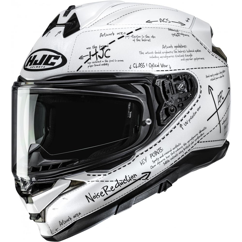 Cască integrală pentru motocicletă HJC F72 Odyssea MC10 alb-negru