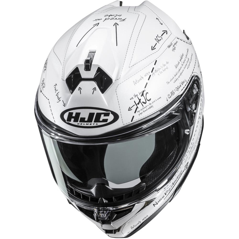 Cască integrală pentru motocicletă HJC F72 Odyssea MC10 alb-negru