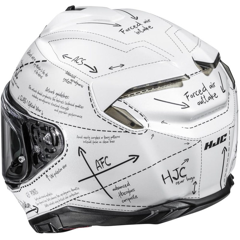 Cască integrală pentru motocicletă HJC F72 Odyssea MC10 alb-negru