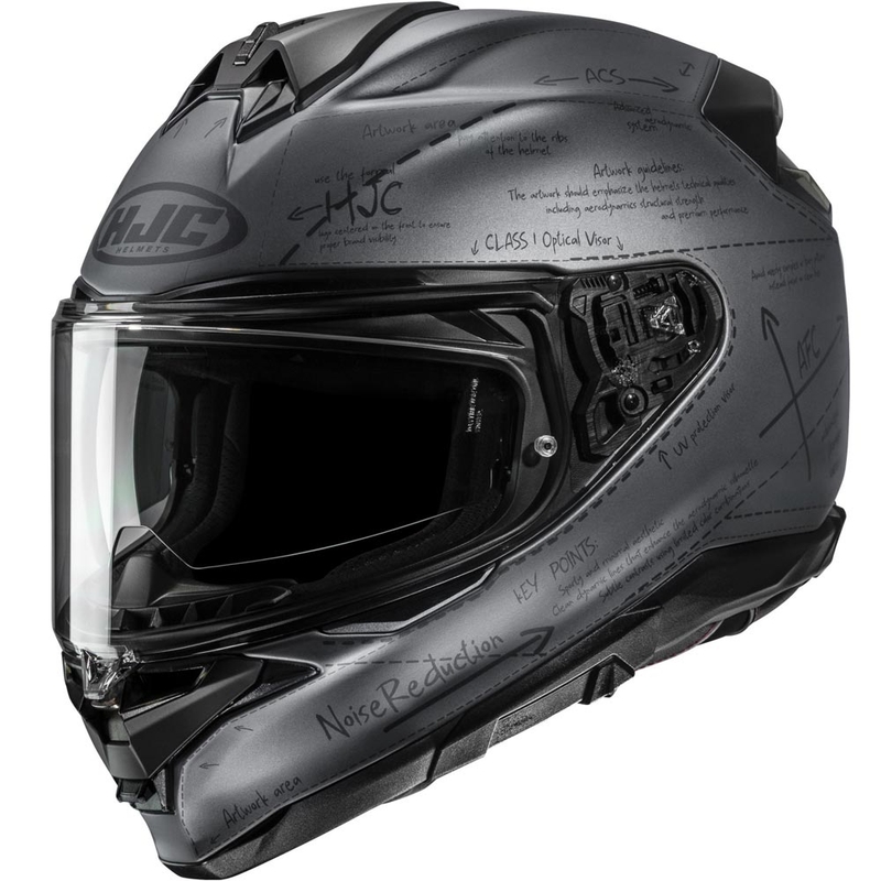 Cască integrală pentru motocicletă HJC F72 Odyssea MC5SF gri-negru
