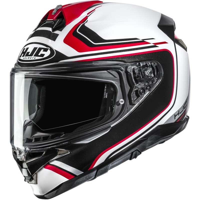 Cască integrală pentru motocicletă HJC F72 Oflo MC1 alb-negru-roșu