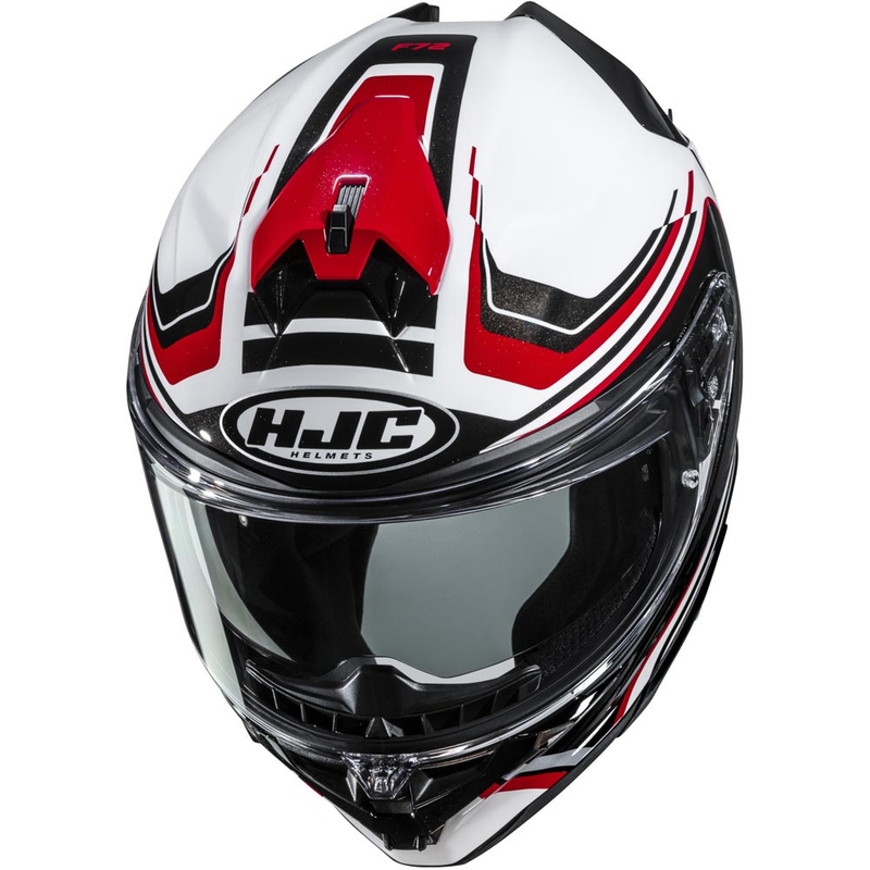 Cască integrală pentru motocicletă HJC F72 Oflo MC1 alb-negru-roșu