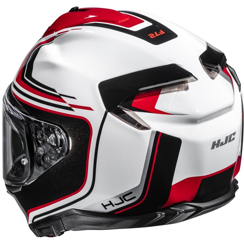 Cască integrală pentru motocicletă HJC F72 Oflo MC1 alb-negru-roșu