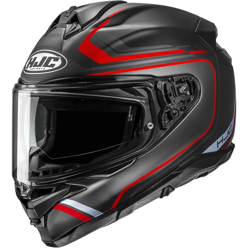 Cască integrală pentru motocicletă HJC F72 Oflo MC1SF negru mat-roșu