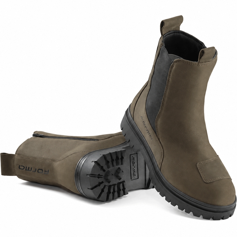 Ghete moto Forma Spirit Men Dry maro-negru