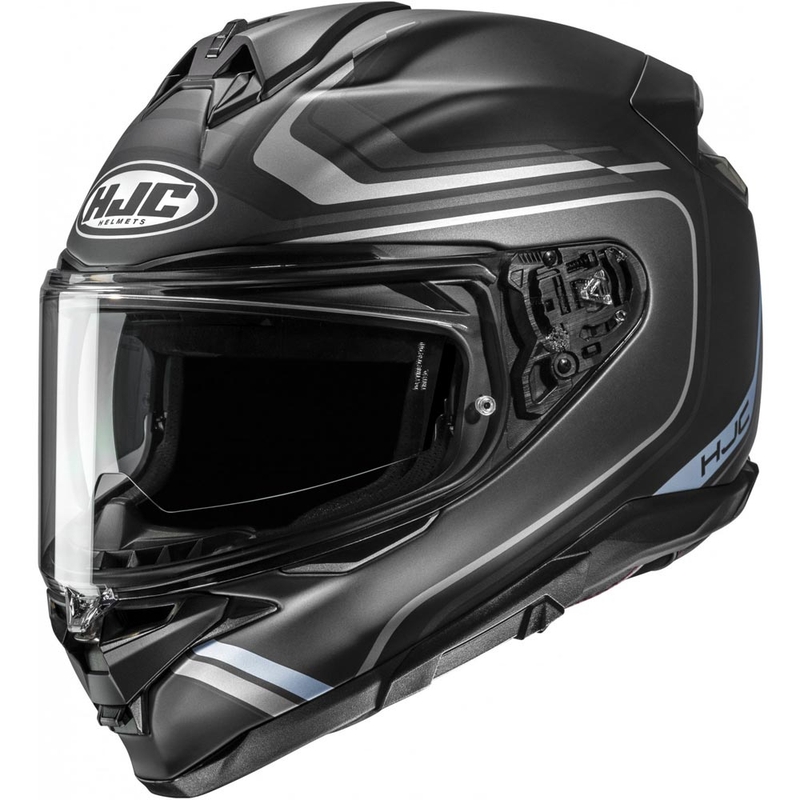 Cască integrală pentru motocicletă HJC F72 Oflo MC5SF negru-gri-albastru