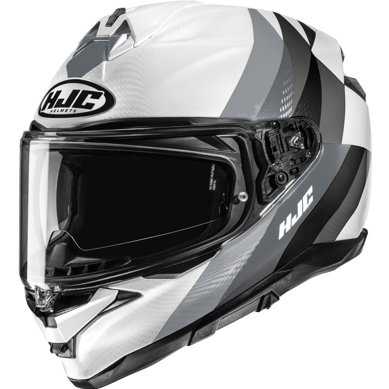 Cască integrală pentru motocicletă HJC F72 Racero MC10 alb-gri-negru