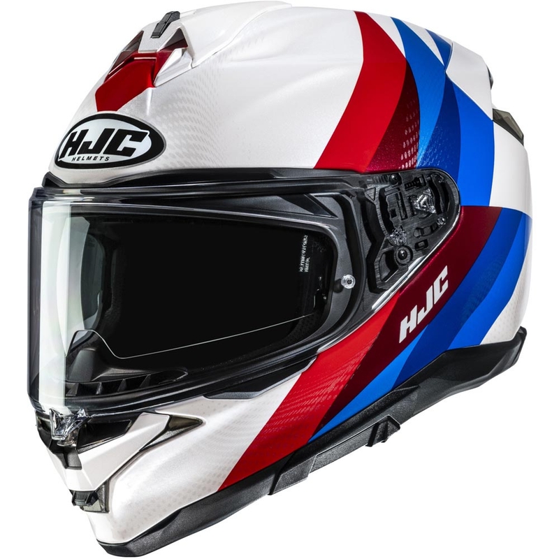 Cască integrală pentru motocicletă HJC F72 Racero MC21 alb-roșu-albastru