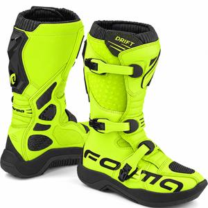 Ghete motocross Forma Drift galben-negru fluo