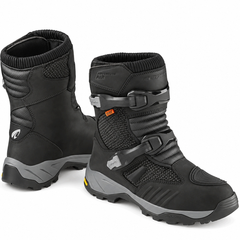 Ghete moto Forma Adventure Air Low Dry negre