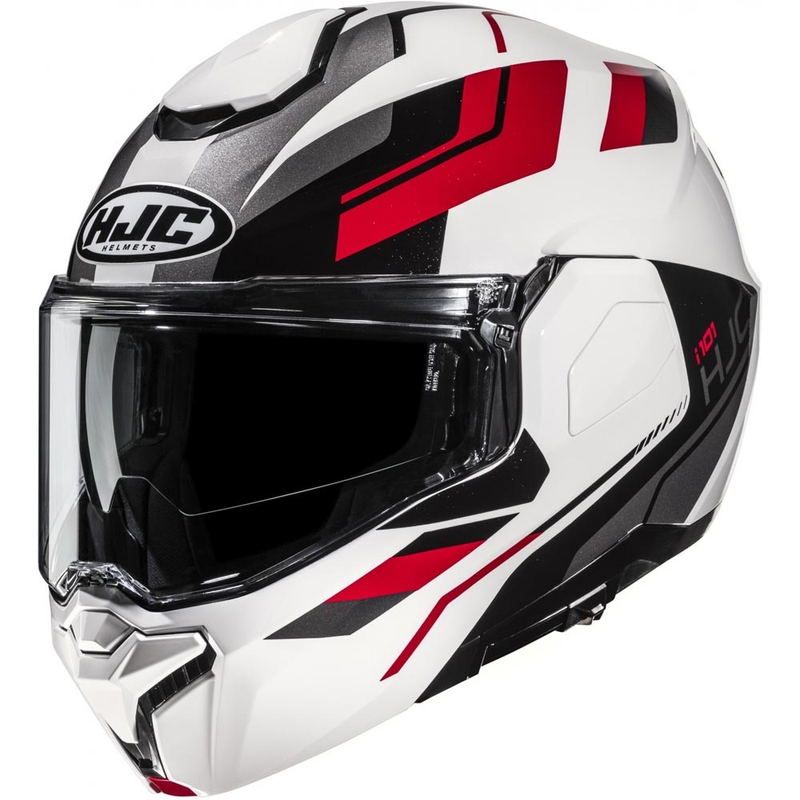 Cască de motocicletă HJC i101 Krone MC1 flip-up alb-negru-roșu
