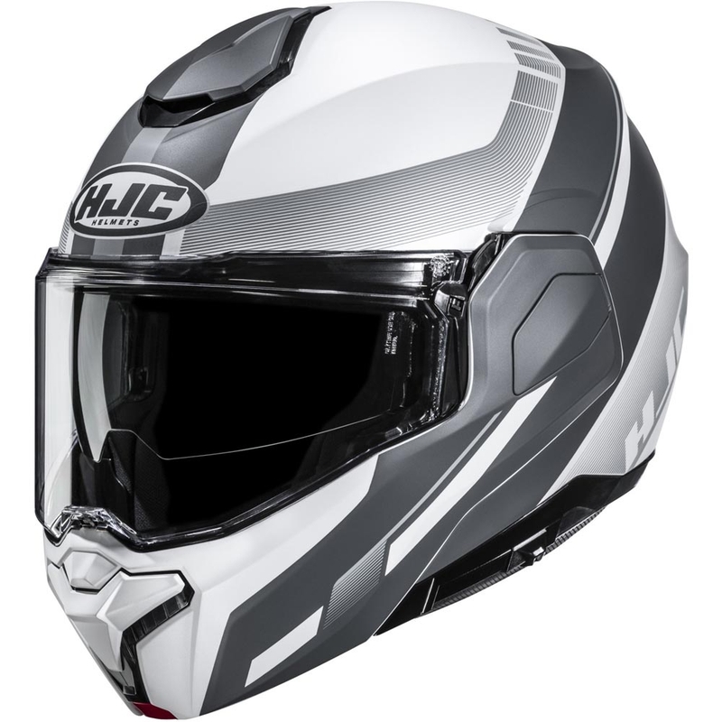 Cască de motocicletă pliabilă HJC i101 Mira MC10SF alb-gri