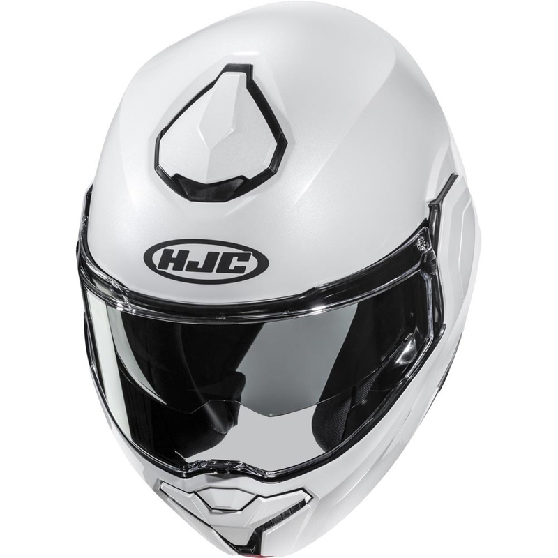 Cască de motocicletă HJC i101 Solid flip-up, alb perlat