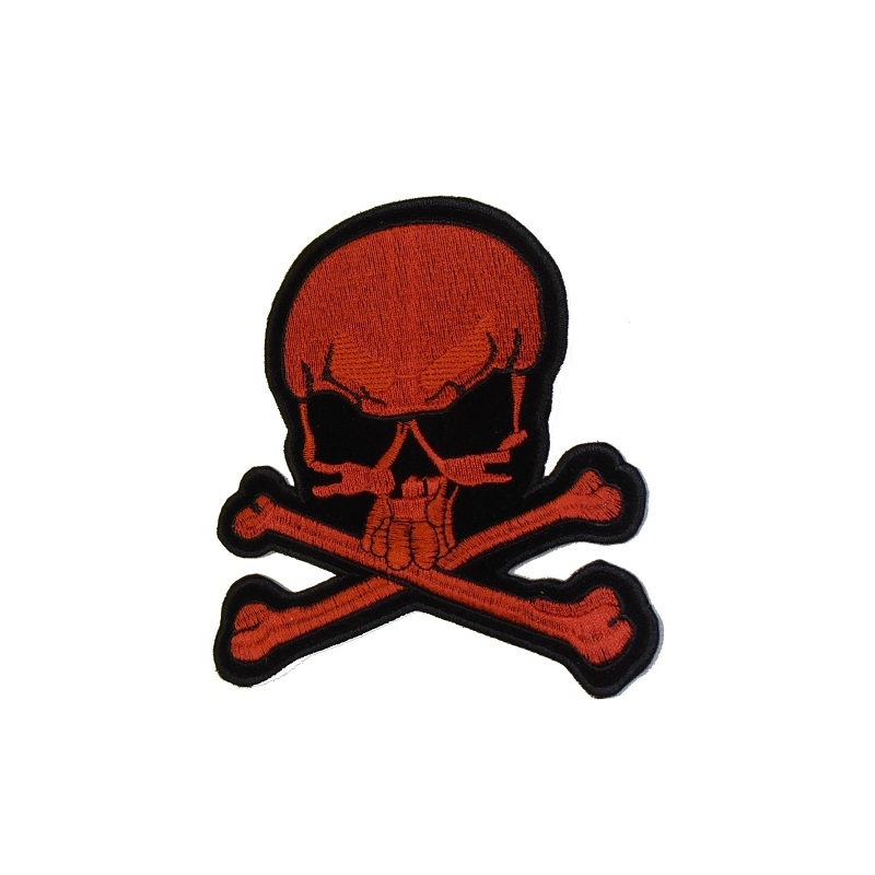 Patch și iron-on craniu roșu