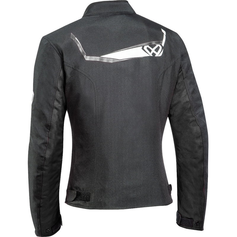 Jacheta de motociclete pentru femei IXON Challenge negru și alb lichidare