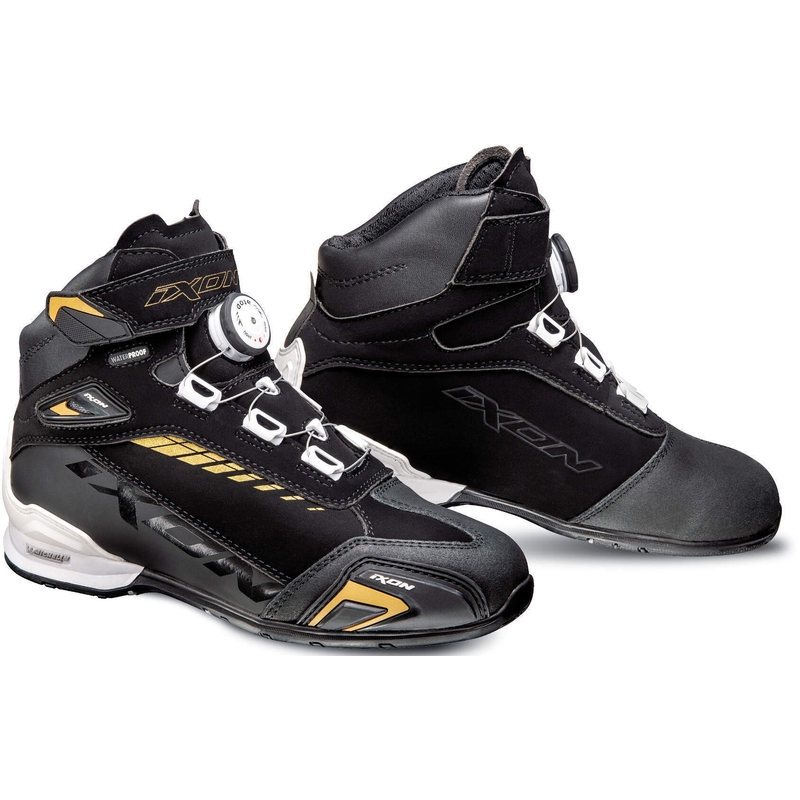 Femeile IXON Bull WP negru-alb-alb-auriu  cizme de motociclete IXON Bull WP negru-alb-auriu lichidare