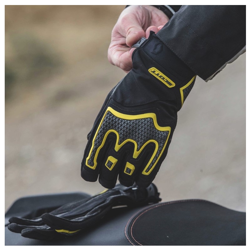 Mănuși de motocicletă SCOTT Dualraid negru-galben