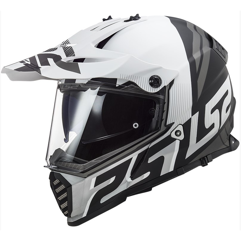 Cască de enduro LS2 MX436 Pioneer EVO Evolve alb-gri-negru lichidare