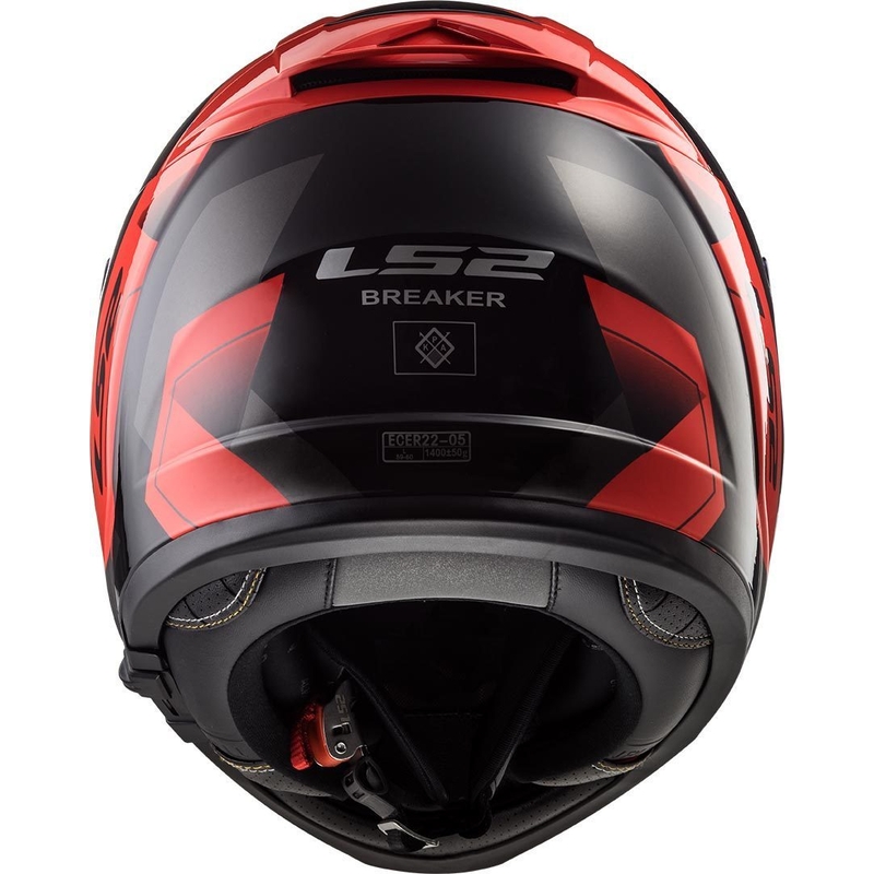 Cască de motociclist LS2 FF390 Breaker Physics neagră și roșie integrală pentru motociclete
