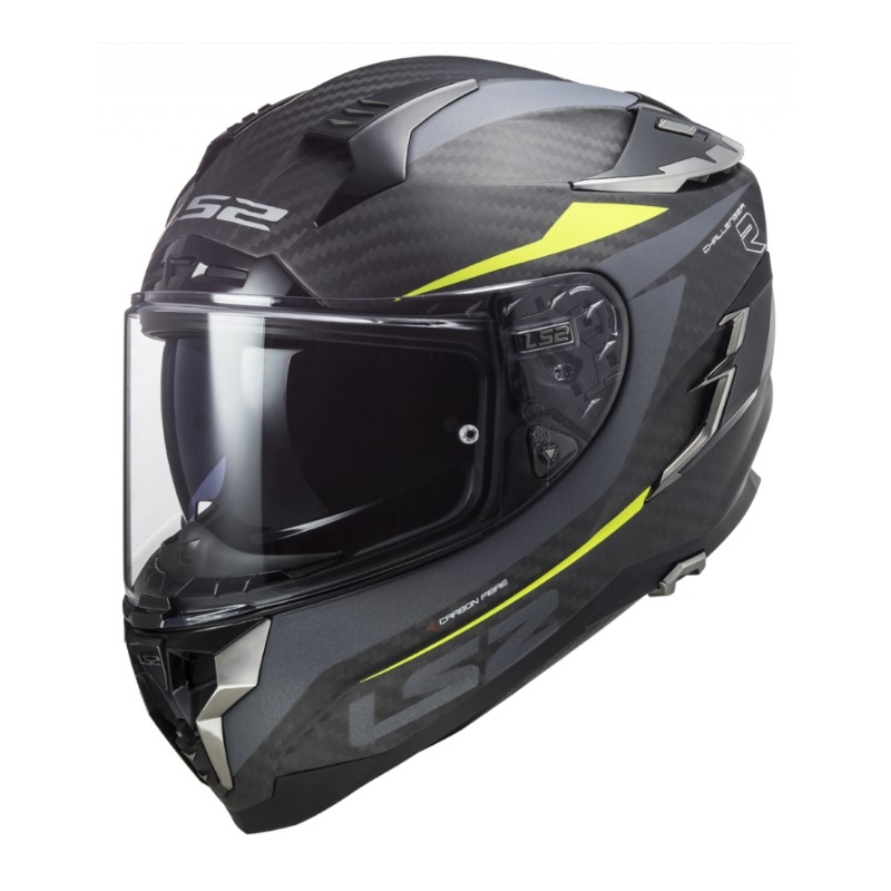 Cască de motocicletă integrală LS2 FF327 Challenger C Drone negru-fluo galben lichidare