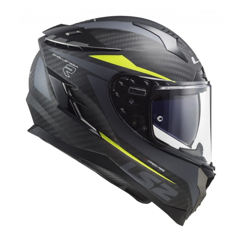 Cască de motocicletă integrală LS2 FF327 Challenger C Drone negru-fluo galben lichidare