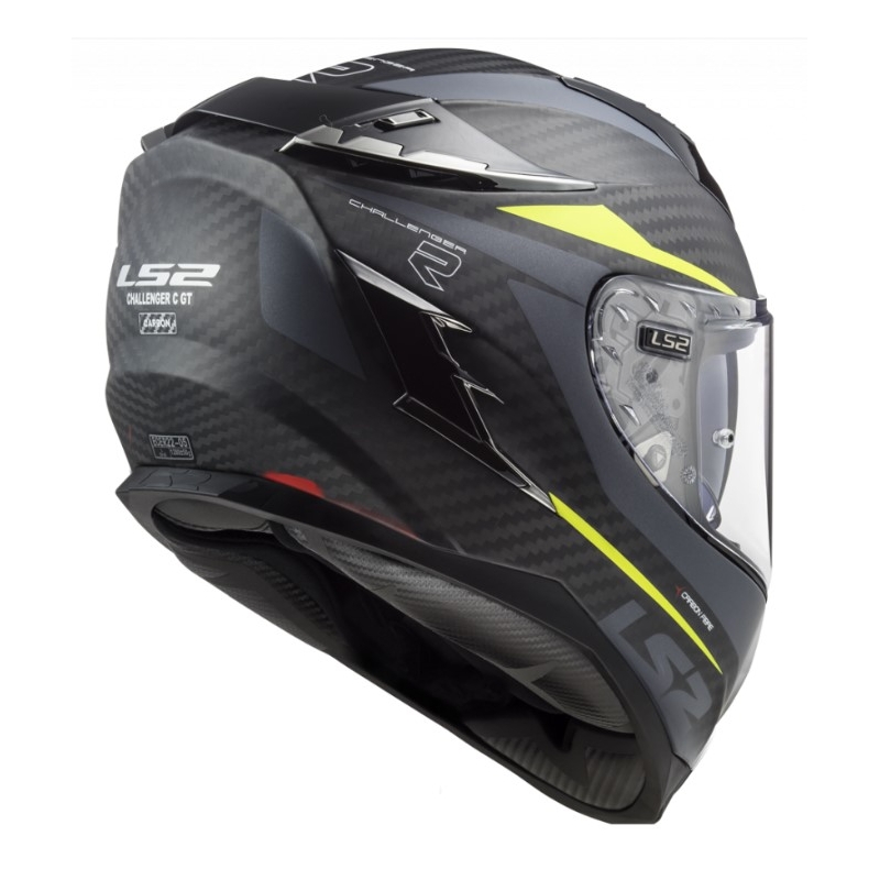 Cască de motocicletă integrală LS2 FF327 Challenger C Drone negru-fluo galben lichidare