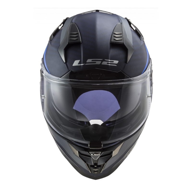 Cască de motocicletă integrală LS2 FF327 Challenger C Drone negru și albastru lichidare