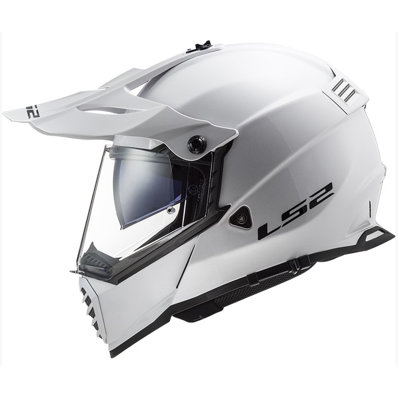 Cască de enduro LS2 MX436 Pioneer EVO Solid White