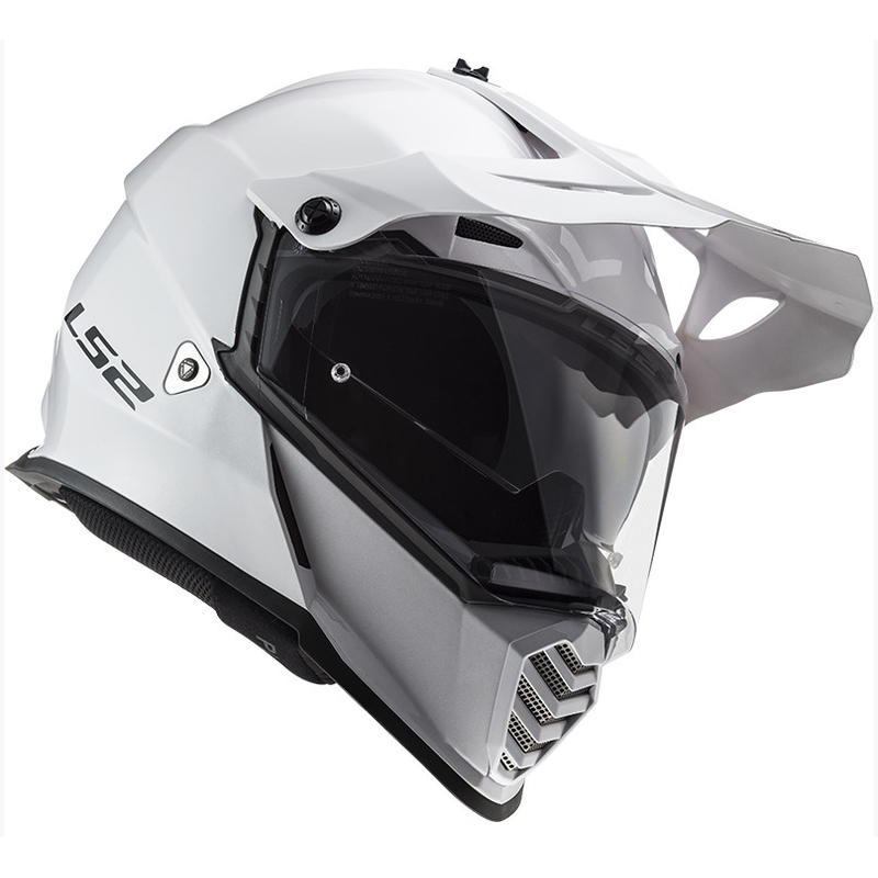 Cască de enduro LS2 MX436 Pioneer EVO Solid White
