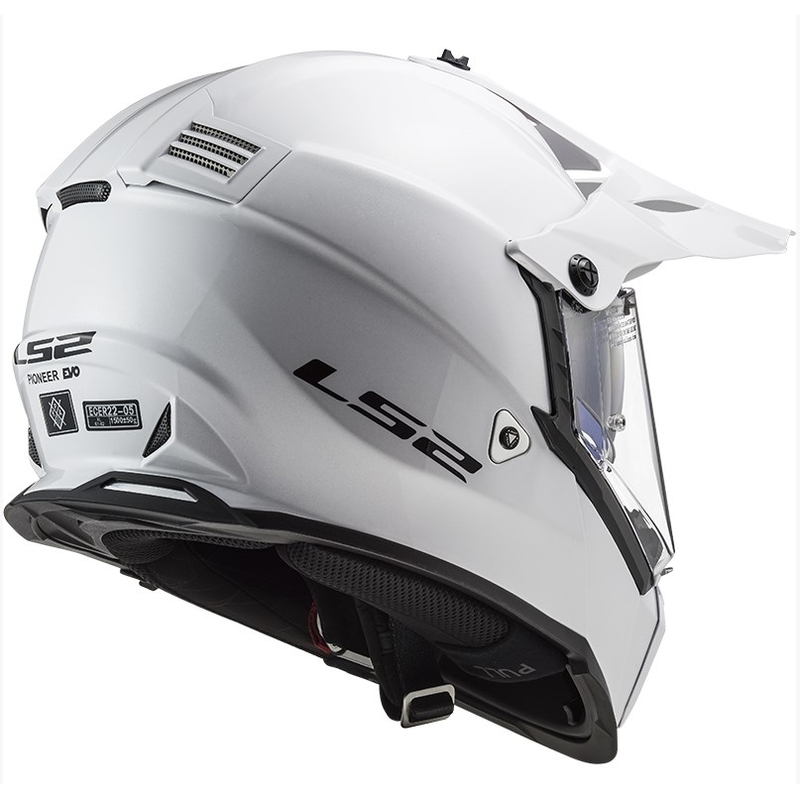 Cască de enduro LS2 MX436 Pioneer EVO Solid White