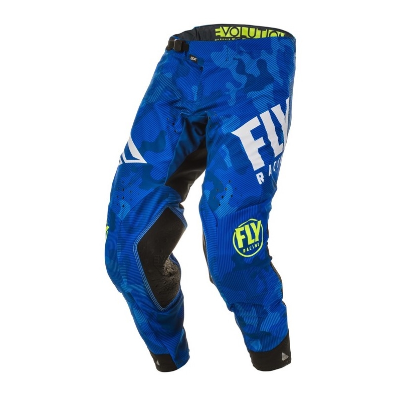 Pantaloni de motocross FLY Racing Evolution albastru și alb