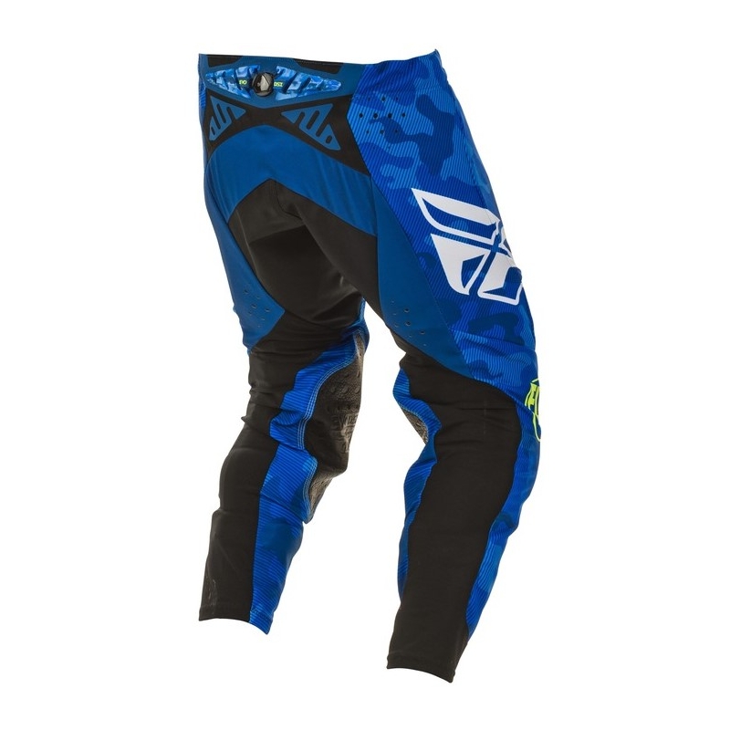 Pantaloni de motocross FLY Racing Evolution albastru și alb