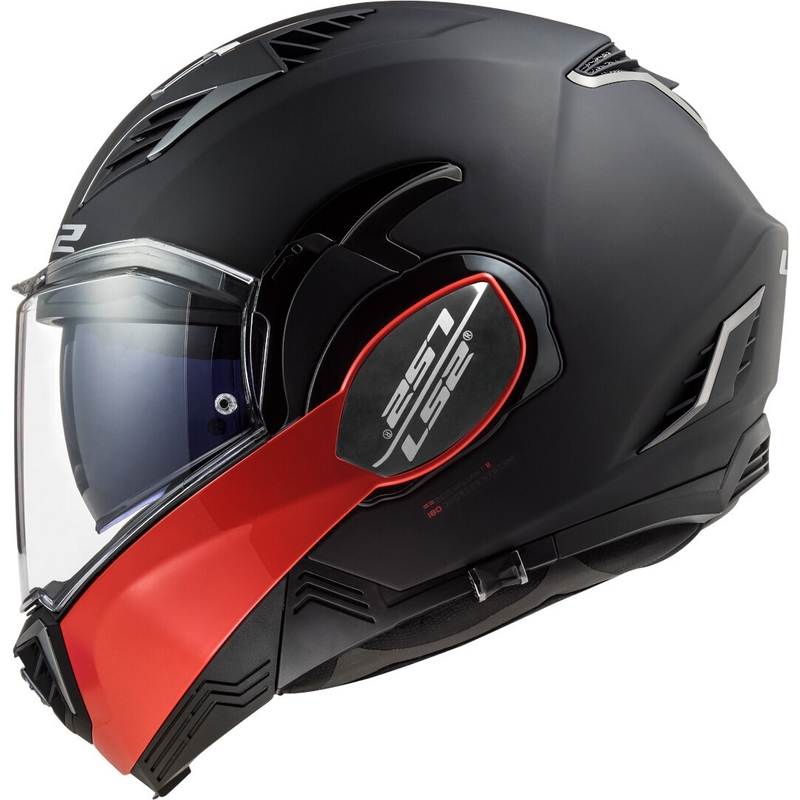 LS2 FF900 FF900 Valiant II Hammer negru și roșu flip-up casca de motociclete lichidare