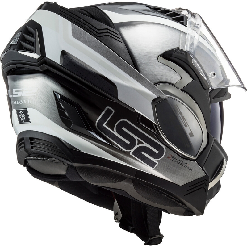 Cască de protecție LS2 FF900 Valiant II Orbit Jeans negru-argintiu-albastru