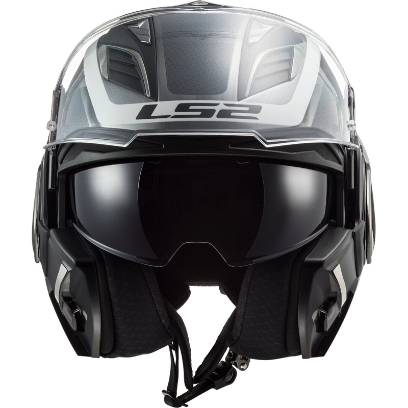 Cască de protecție LS2 FF900 Valiant II Orbit Jeans negru-argintiu-albastru