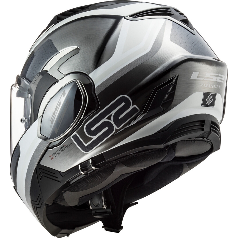 Cască de protecție LS2 FF900 Valiant II Orbit Jeans negru-argintiu-albastru