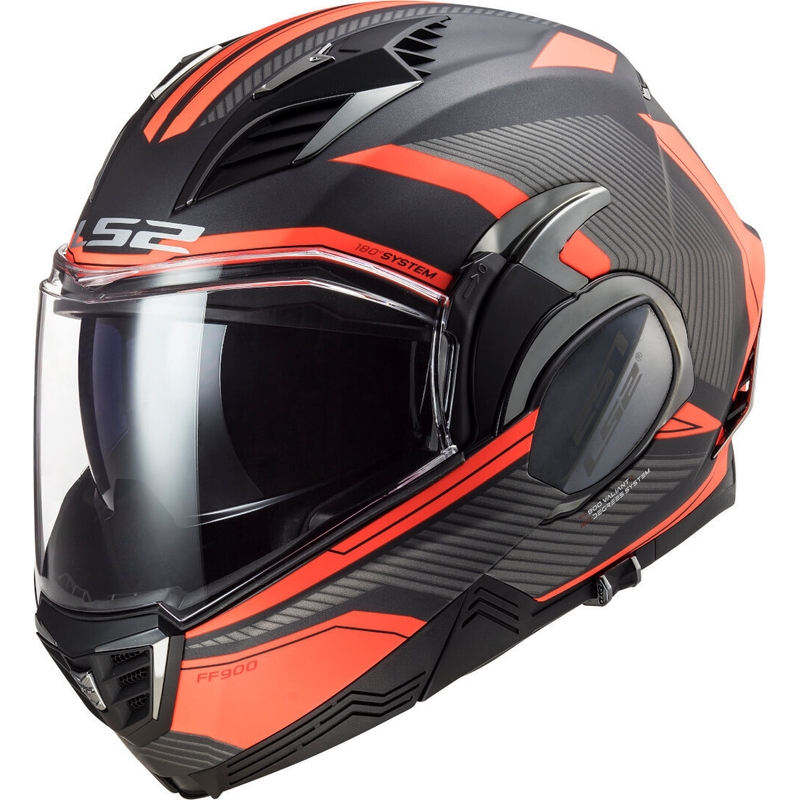 Cască de motociclist LS2 FF900 Valiant II Revo titanium-fluo orange