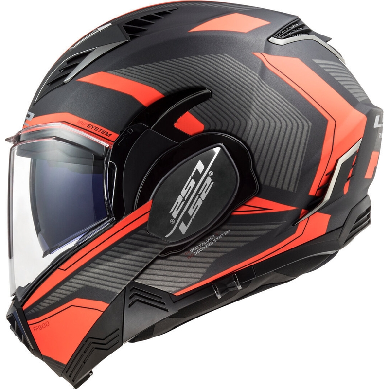 Cască de motociclist LS2 FF900 Valiant II Revo titanium-fluo orange