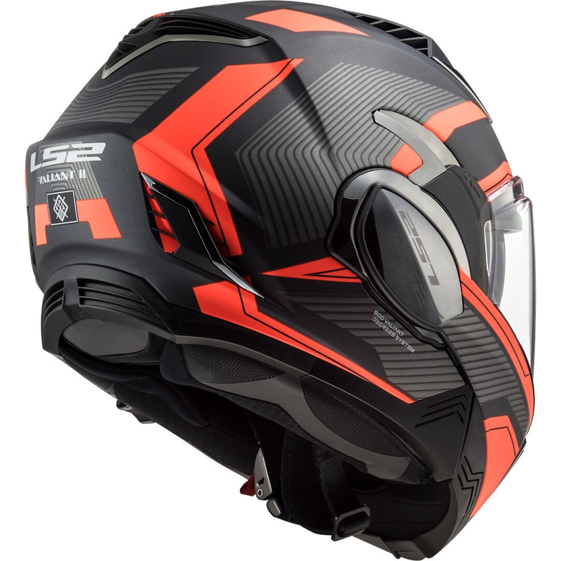 Cască de motociclist LS2 FF900 Valiant II Revo titanium-fluo orange